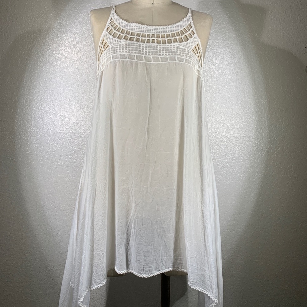 Johnny Was Square Eyelet Tank Tunic SzM NWT